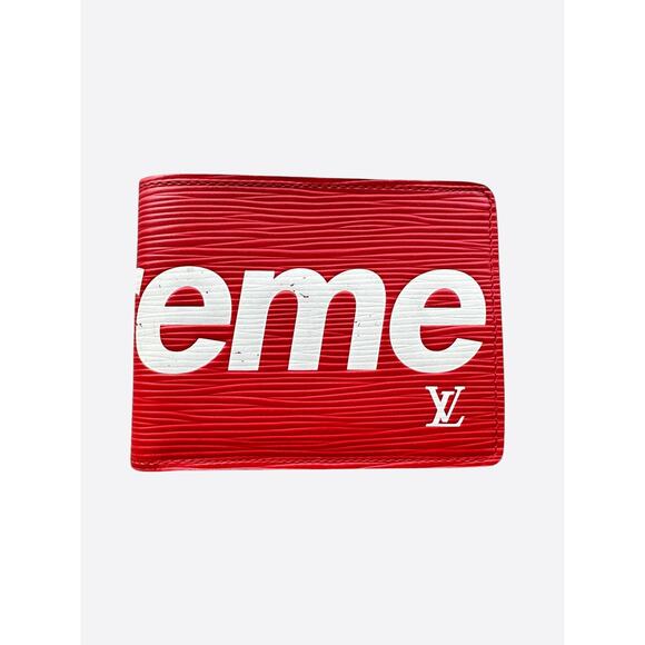 Louis Vuitton Supreme Red & White EPI Wallet - Picture 1 of 4